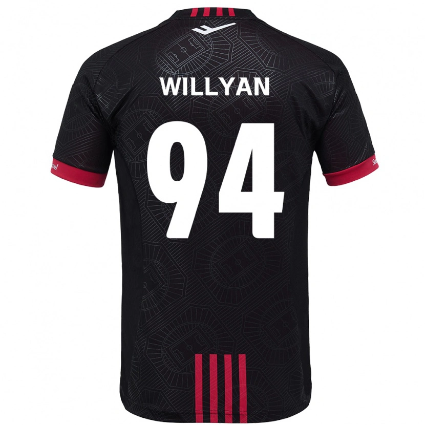Danxen Niño Camiseta Willyan #94 Blanco Negro 1ª Equipación 2025/26 La Camisa México