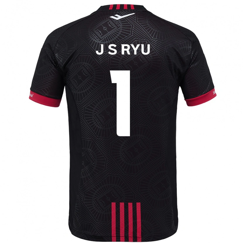 Danxen Niño Camiseta Ryu Ji-Soo #1 Blanco Negro 1ª Equipación 2025/26 La Camisa México