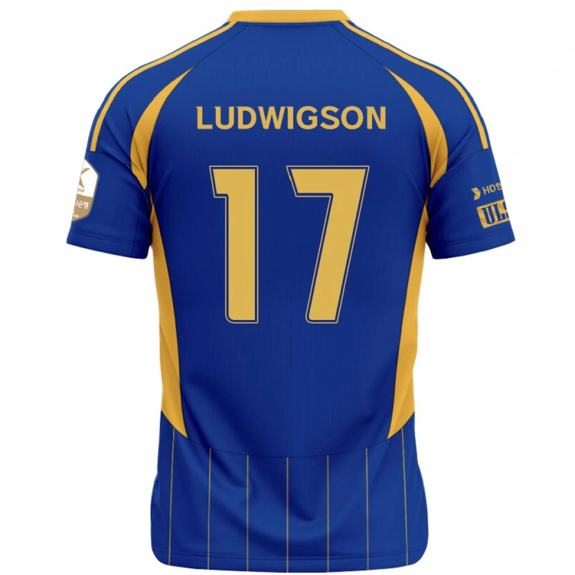 Danxen Niño Camiseta Gustav Ludwigson #17 Blanco Azul Celeste 1ª Equipación 2025/26 La Camisa México