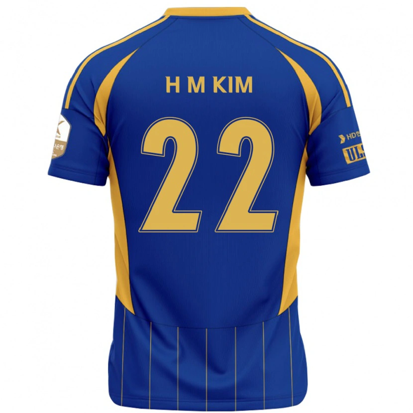 Danxen Niño Camiseta Min-Hyuk Kim #22 Blanco Azul Celeste 1ª Equipación 2025/26 La Camisa México