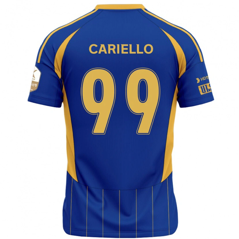 Danxen Niño Camiseta Yago Cariello #99 Blanco Azul Celeste 1ª Equipación 2025/26 La Camisa México