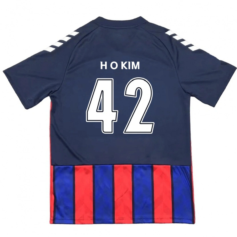 Danxen Niño Camiseta One-Hyung Kim #42 Blanquecino Rojo 1ª Equipación 2025/26 La Camisa México