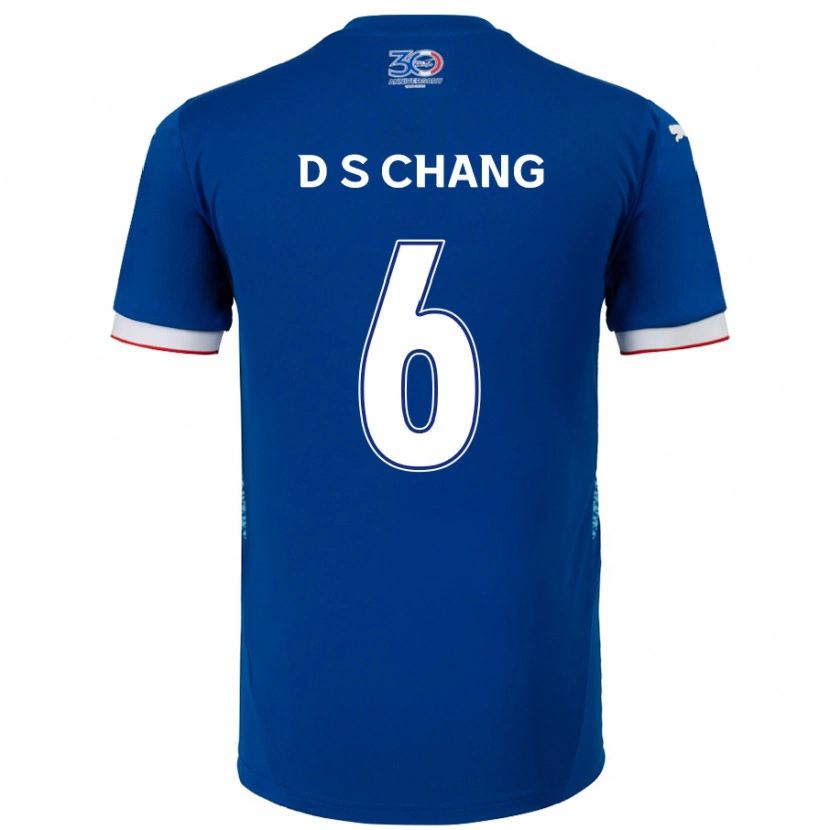 Danxen Niño Camiseta Se-Dong Chang #6 Blanco Azul Real 1ª Equipación 2025/26 La Camisa México