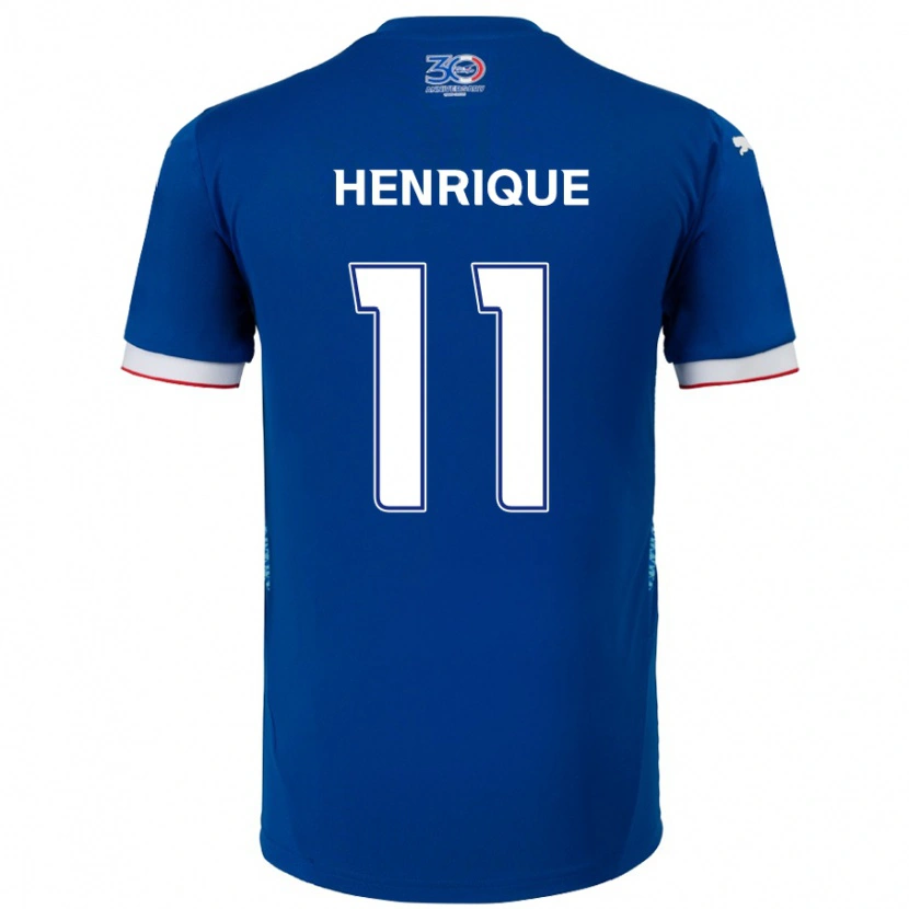 Danxen Niño Camiseta Paulo Henrique #11 Blanco Azul Real 1ª Equipación 2025/26 La Camisa México