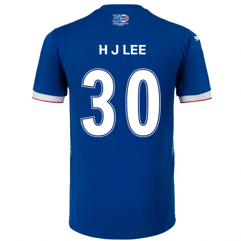 Danxen Niño Camiseta Ji-Ho Lee #30 Blanco Azul Real 1ª Equipación 2025/26 La Camisa México