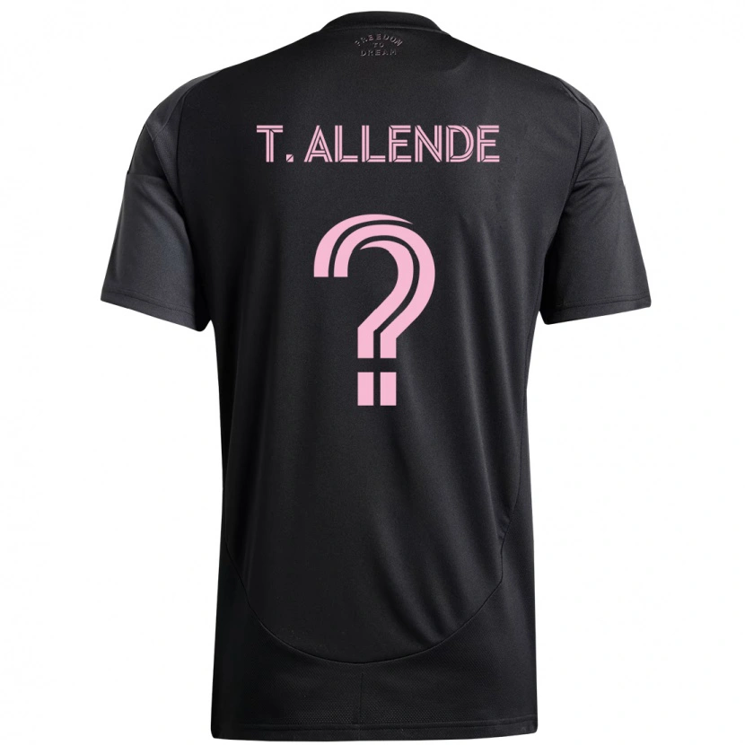 Danxen Niño Camiseta Tadeo Allende #0 Rosa Negro 2ª Equipación 2025/26 La Camisa México