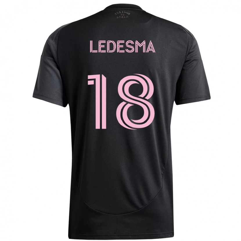 Danxen Niño Camiseta Santiago Ledesma #18 Rosa Negro 2ª Equipación 2025/26 La Camisa México