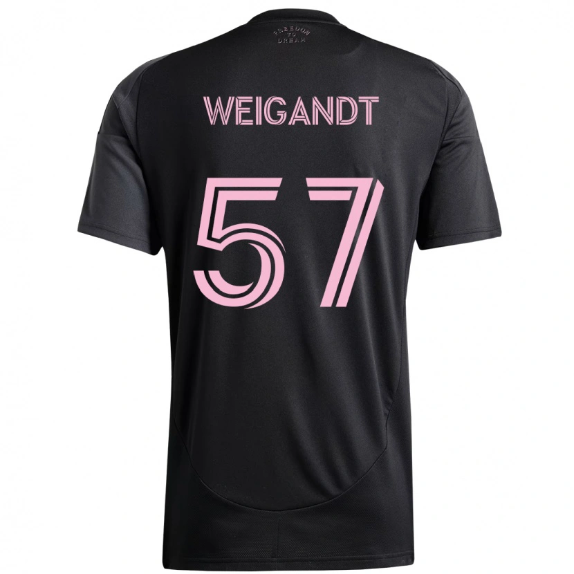 Danxen Niño Camiseta Marcelo Weigandt #57 Rosa Negro 2ª Equipación 2025/26 La Camisa México