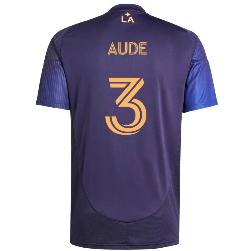 Danxen Niño Camiseta Julián Aude #3 Blanco Amarillo 2ª Equipación 2025/26 La Camisa México