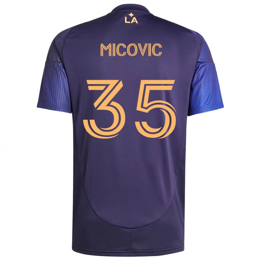 Danxen Niño Camiseta Novak Micovic #35 Blanco Amarillo 2ª Equipación 2025/26 La Camisa México