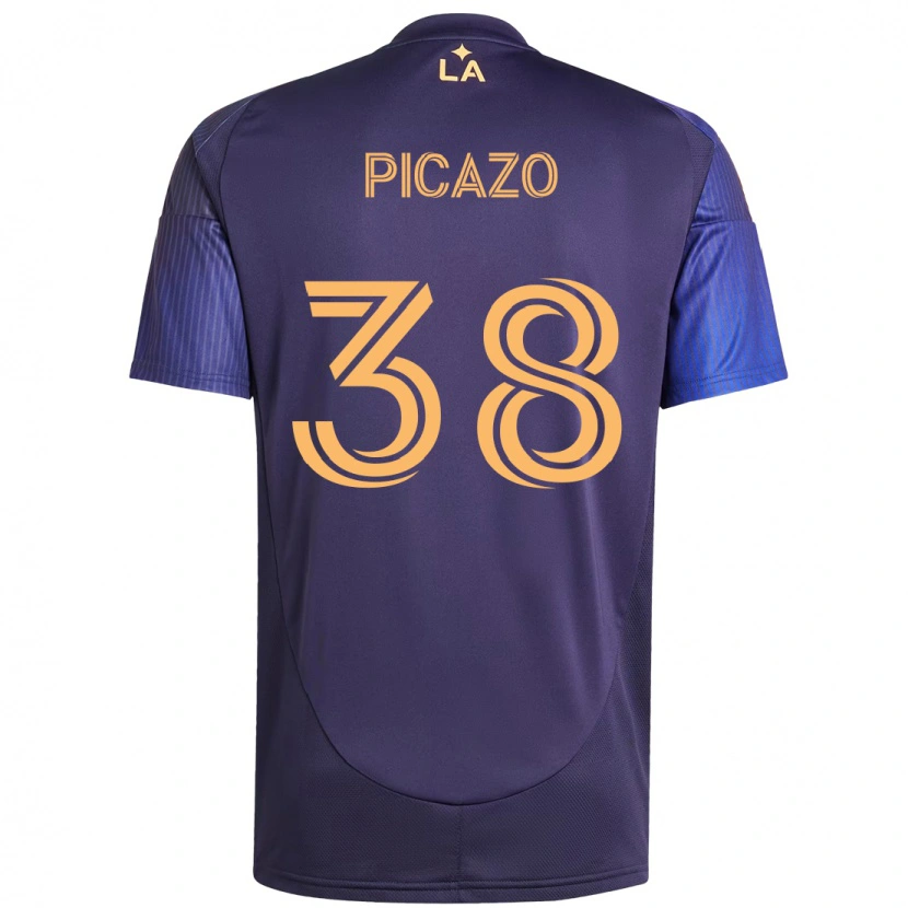 Danxen Niño Camiseta Axel Picazo #38 Blanco Amarillo 2ª Equipación 2025/26 La Camisa México
