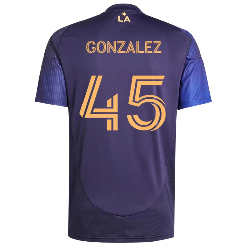 Danxen Niño Camiseta Adrián González #45 Blanco Amarillo 2ª Equipación 2025/26 La Camisa México