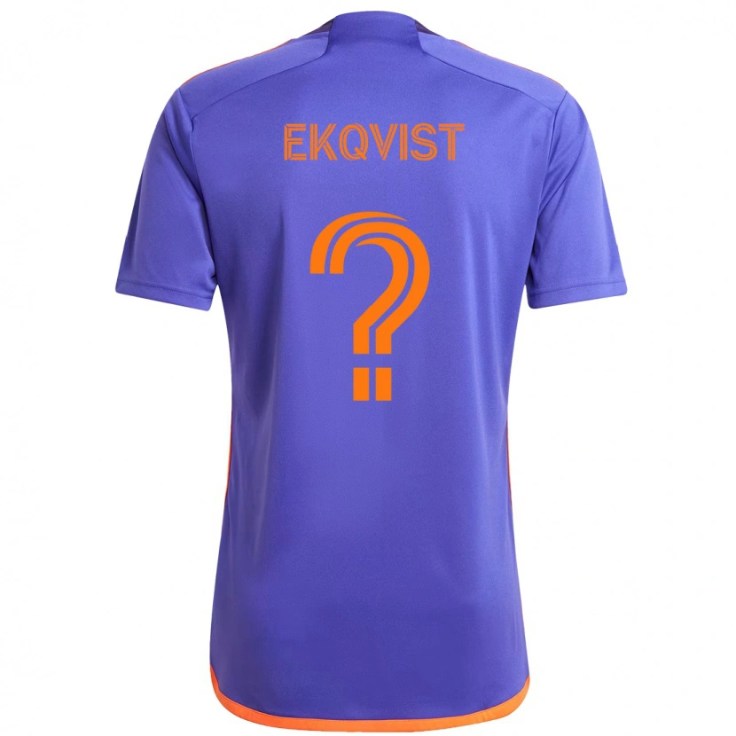 Danxen Niño Camiseta Akseli Ekqvist #0 Naranja Blanco 2ª Equipación 2025/26 La Camisa México