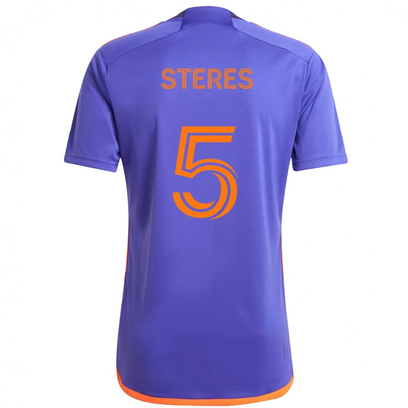 Danxen Niño Camiseta Daniel Steres #5 Morado Naranja 2ª Equipación 2025/26 La Camisa México