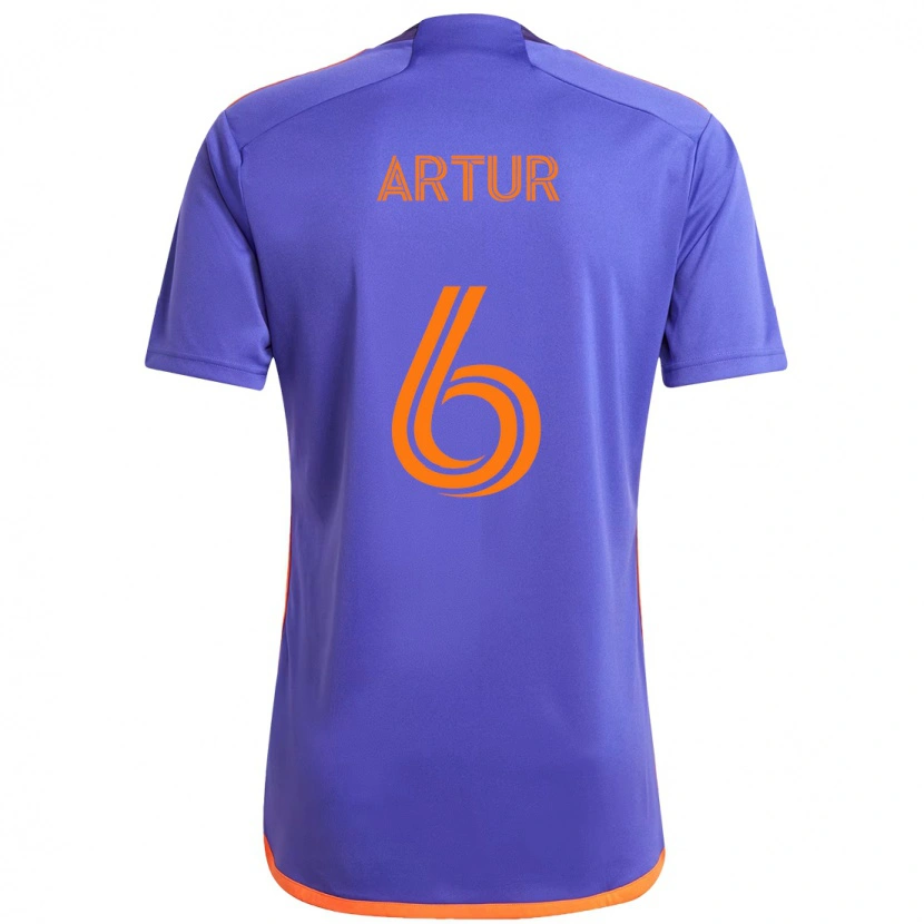 Danxen Niño Camiseta Artur #6 Naranja Blanco 2ª Equipación 2025/26 La Camisa México