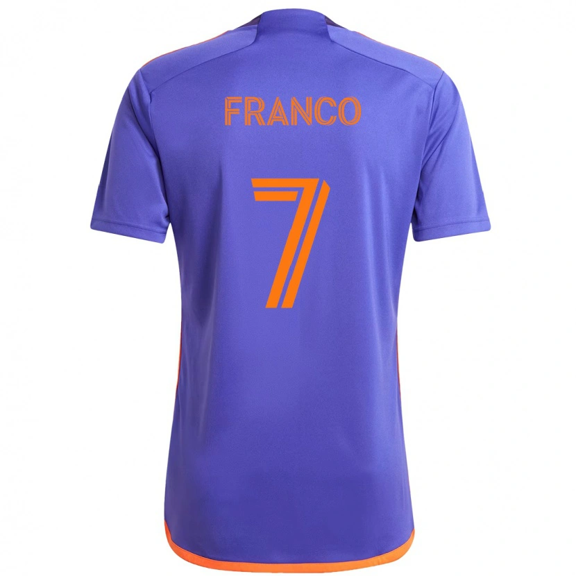 Danxen Niño Camiseta Iván Franco #7 Naranja Blanco 2ª Equipación 2025/26 La Camisa México