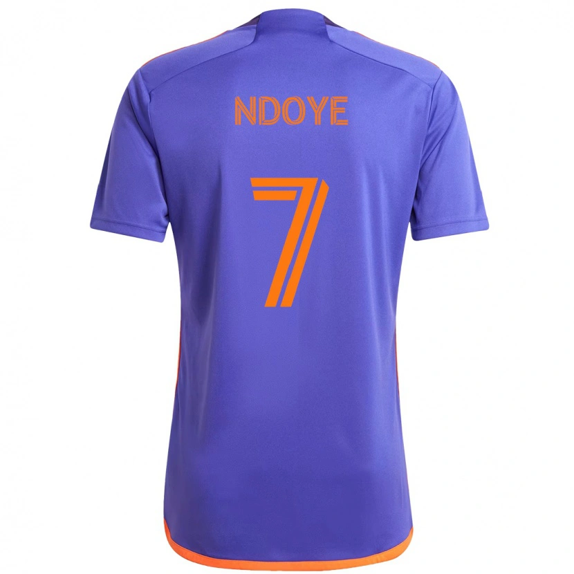 Danxen Niño Camiseta Papa Ndoye #7 Morado Naranja 2ª Equipación 2025/26 La Camisa México