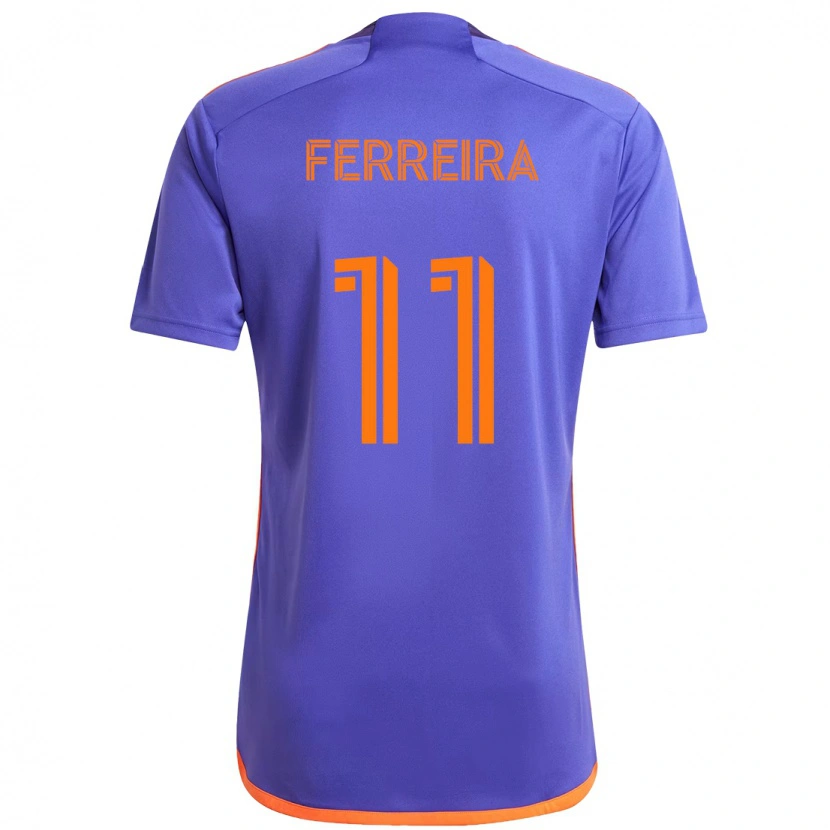 Danxen Niño Camiseta Sebastián Ferreira #11 Naranja Blanco 2ª Equipación 2025/26 La Camisa México