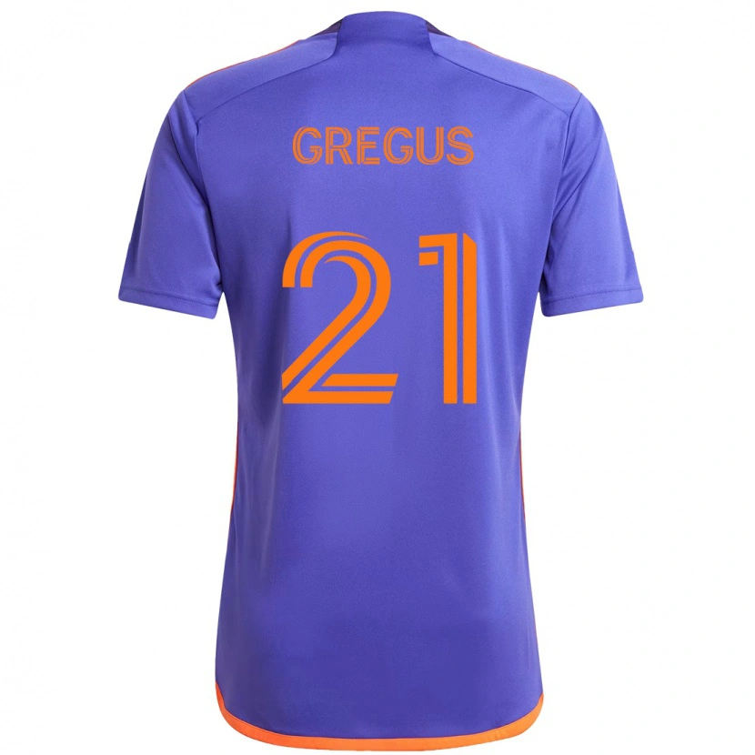 Danxen Niño Camiseta Ján Gregus #21 Naranja Blanco 2ª Equipación 2025/26 La Camisa México