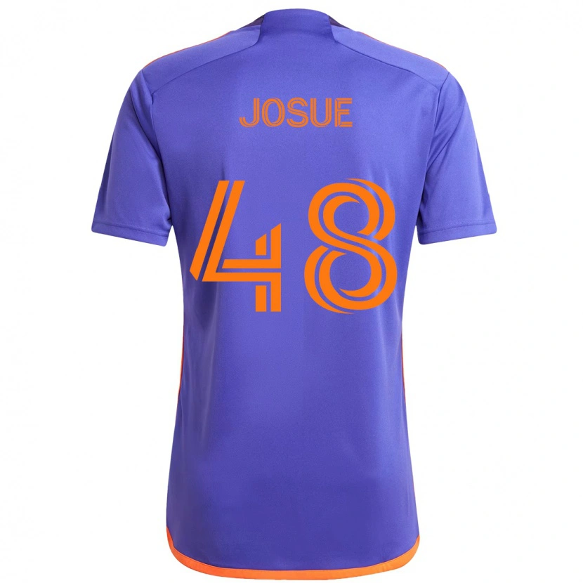 Danxen Niño Camiseta Josué #48 Naranja Blanco 2ª Equipación 2025/26 La Camisa México