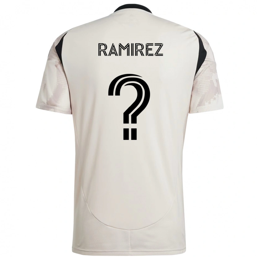 Danxen Niño Camiseta Ángel Ramírez #0 Beige Negro 2ª Equipación 2025/26 La Camisa México