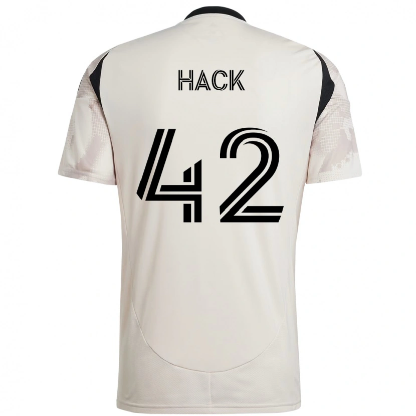 Danxen Niño Camiseta Alexander Hack #42 Rojo Negro 2ª Equipación 2025/26 La Camisa México