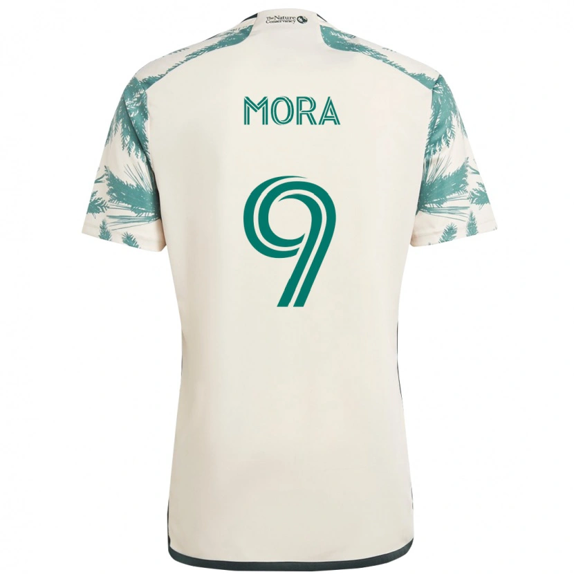 Danxen Niño Camiseta Felipe Mora #9 Negro Marrón 2ª Equipación 2025/26 La Camisa México
