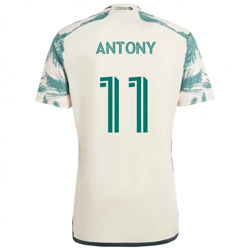 Danxen Niño Camiseta Antony #11 Negro Marrón 2ª Equipación 2025/26 La Camisa México