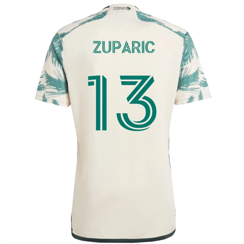 Danxen Niño Camiseta Dario Župarić #13 Negro Marrón 2ª Equipación 2025/26 La Camisa México