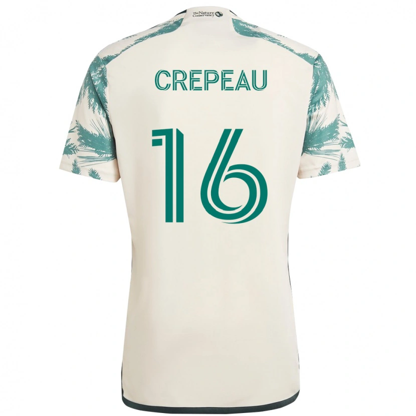 Danxen Niño Camiseta Maxime Crépeau #16 Negro Marrón 2ª Equipación 2025/26 La Camisa México