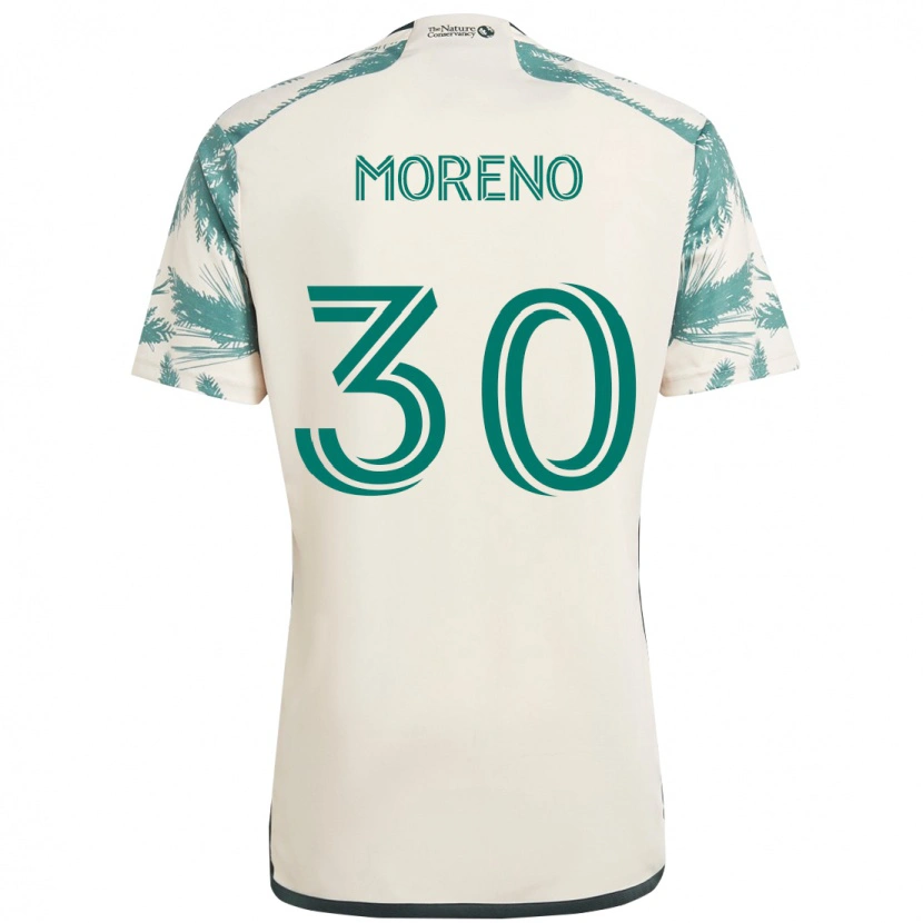 Danxen Niño Camiseta Santiago Moreno #30 Negro Marrón 2ª Equipación 2025/26 La Camisa México