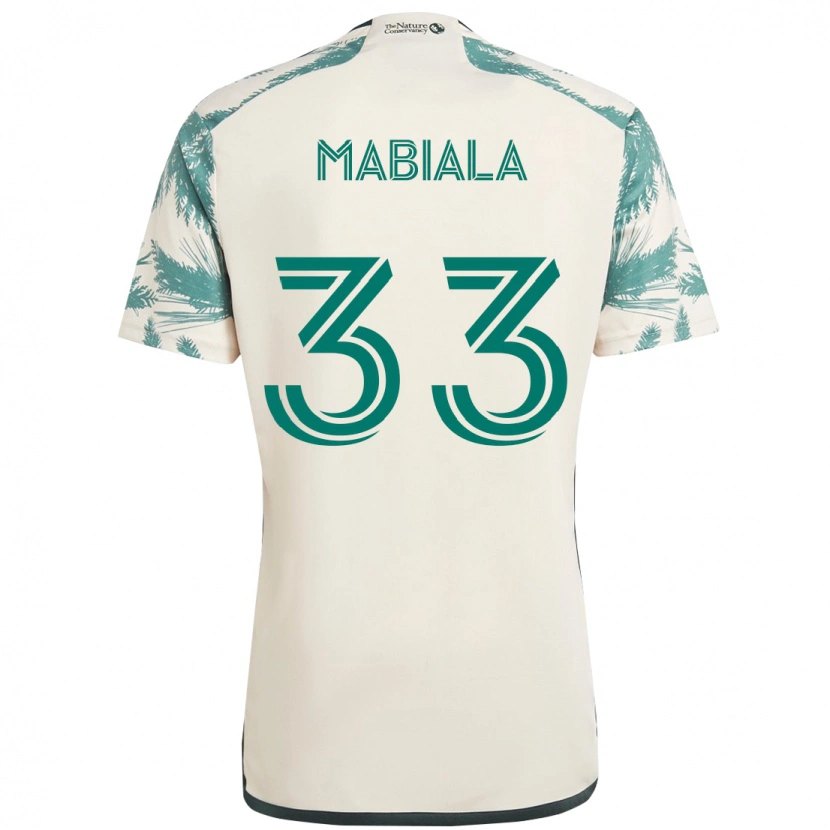 Danxen Niño Camiseta Larrys Mabiala #33 Negro Marrón 2ª Equipación 2025/26 La Camisa México
