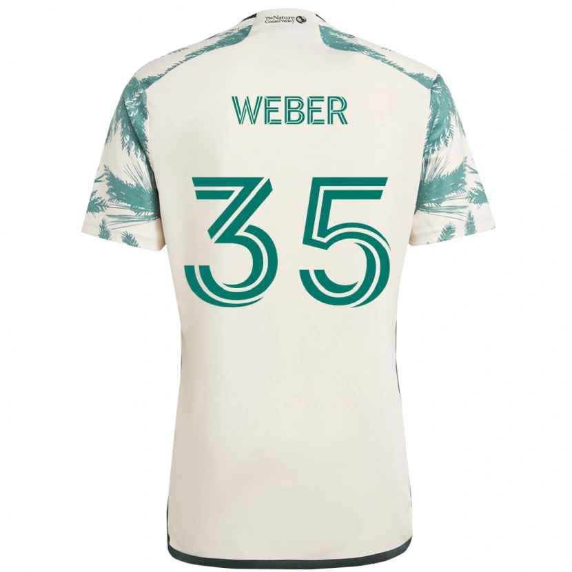 Danxen Niño Camiseta Tristan Weber #35 Negro Marrón 2ª Equipación 2025/26 La Camisa México