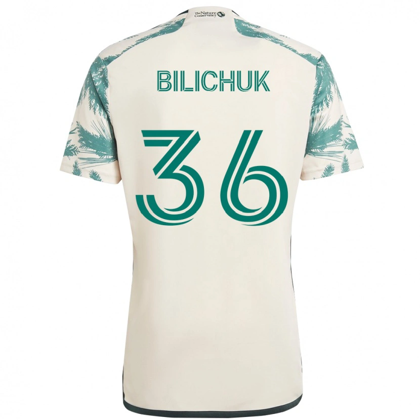 Danxen Niño Camiseta Ryan Bilichuk #36 Negro Marrón 2ª Equipación 2025/26 La Camisa México