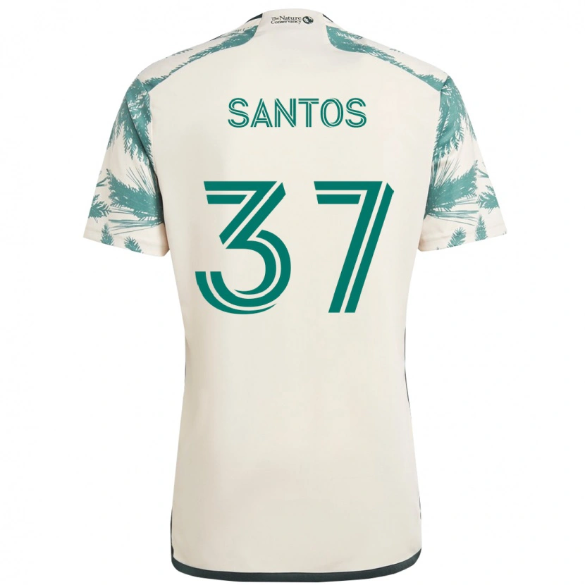 Danxen Niño Camiseta Noah Santos #37 Negro Marrón 2ª Equipación 2025/26 La Camisa México
