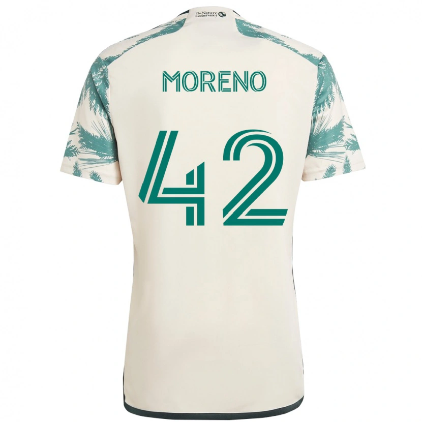 Danxen Niño Camiseta Alexis Moreno #42 Negro Marrón 2ª Equipación 2025/26 La Camisa México