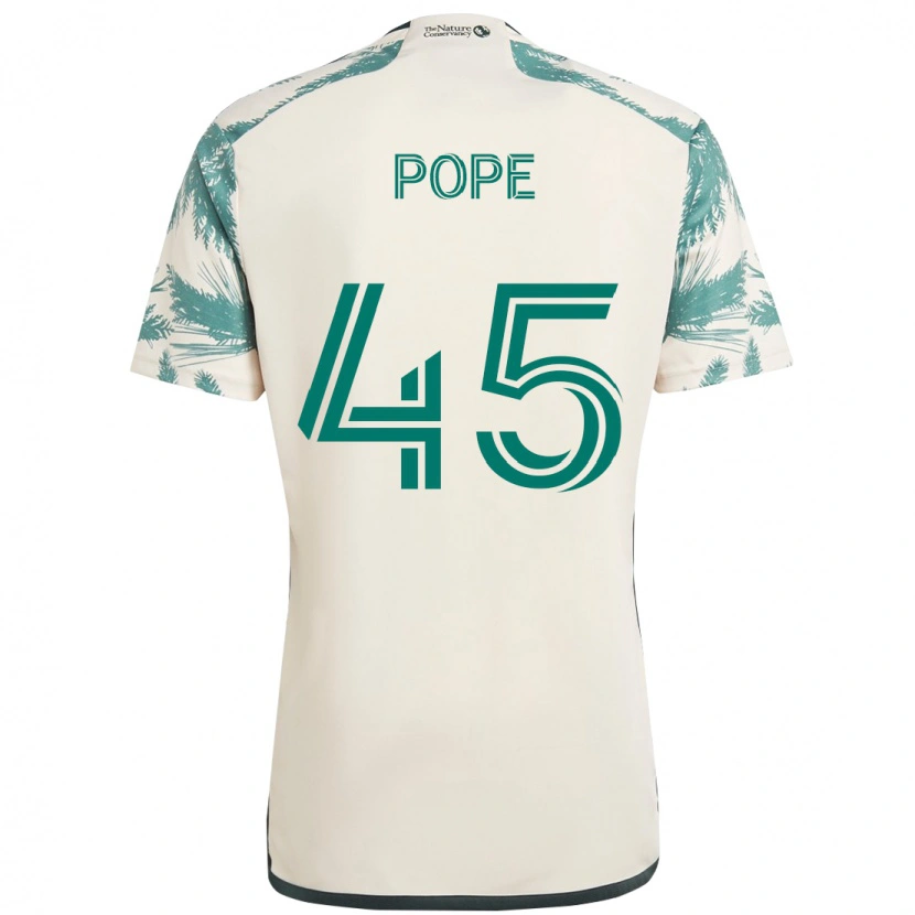 Danxen Niño Camiseta Blake Pope #45 Negro Marrón 2ª Equipación 2025/26 La Camisa México