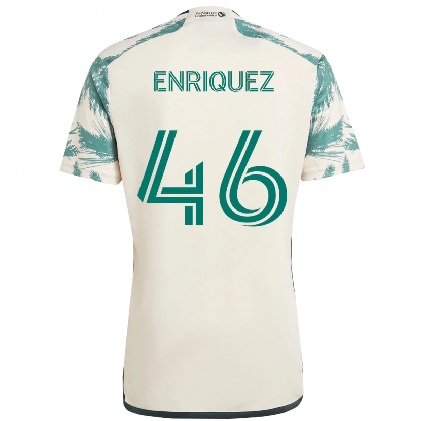 Danxen Niño Camiseta Adolfo Enriquez #46 Negro Marrón 2ª Equipación 2025/26 La Camisa México