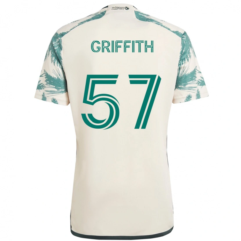 Danxen Niño Camiseta Víctor Griffith #57 Negro Marrón 2ª Equipación 2025/26 La Camisa México