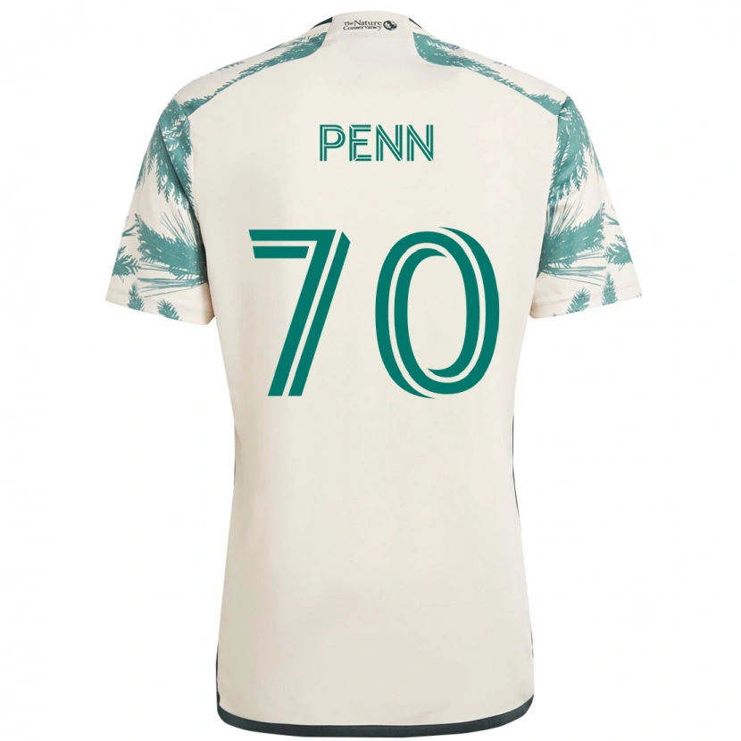 Danxen Niño Camiseta Josh Penn #70 Negro Marrón 2ª Equipación 2025/26 La Camisa México