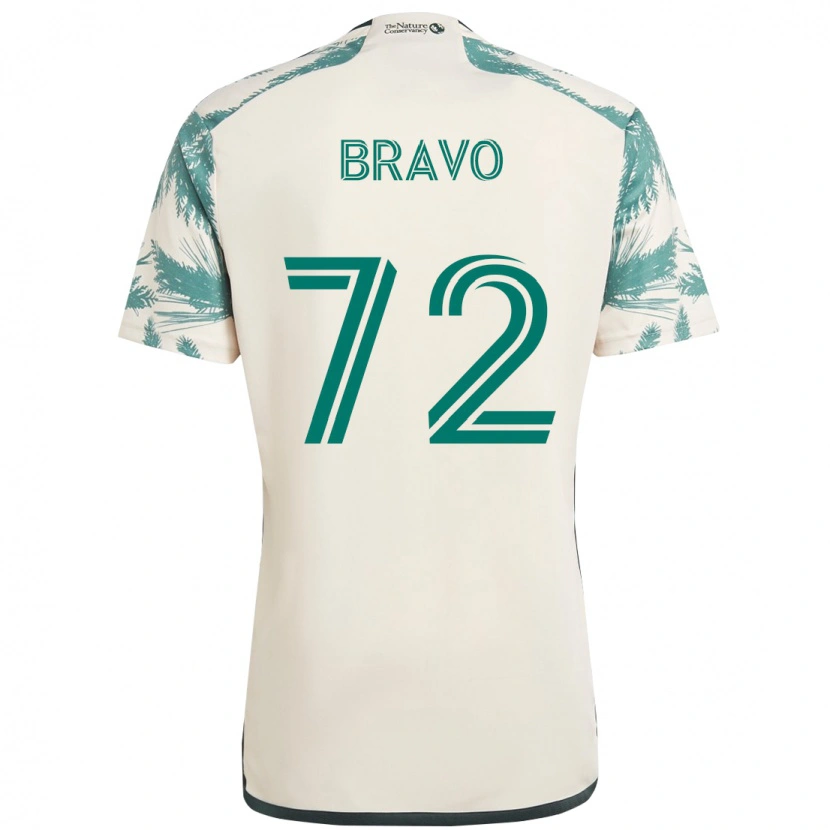 Danxen Niño Camiseta Julian Bravo #72 Negro Marrón 2ª Equipación 2025/26 La Camisa México