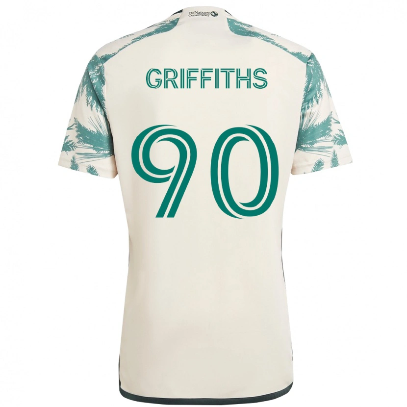 Danxen Niño Camiseta Reo Griffiths #90 Negro Marrón 2ª Equipación 2025/26 La Camisa México
