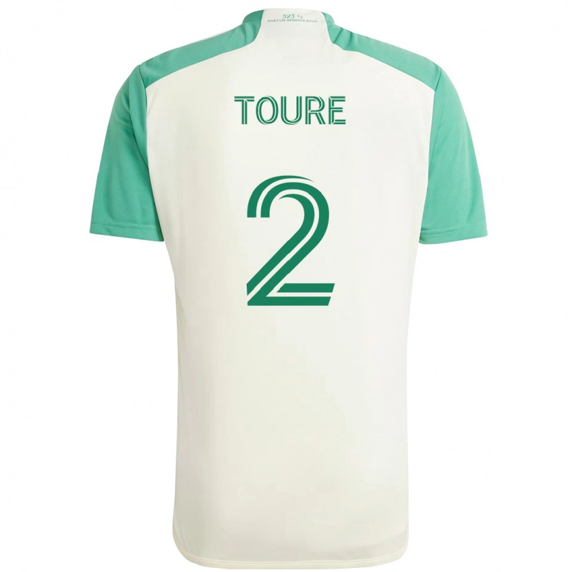 Danxen Niño Camiseta Cheick Touré #2 Verde Negro 2ª Equipación 2025/26 La Camisa México