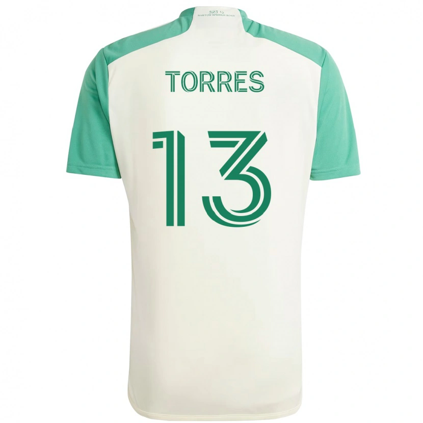 Danxen Niño Camiseta Leo Torres #13 Verde Negro 2ª Equipación 2025/26 La Camisa México