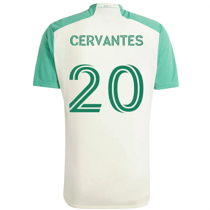 Danxen Niño Camiseta Aaron Cervantes #20 Verde Negro 2ª Equipación 2025/26 La Camisa México