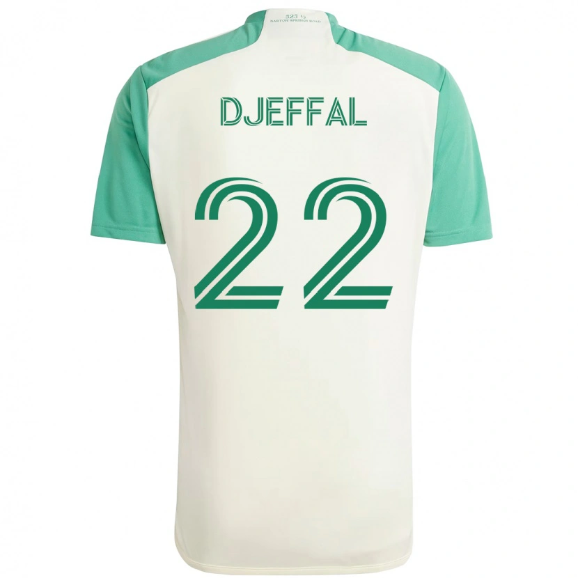 Danxen Niño Camiseta Sofiane Djeffal #22 Blanco Verde 2ª Equipación 2025/26 La Camisa México