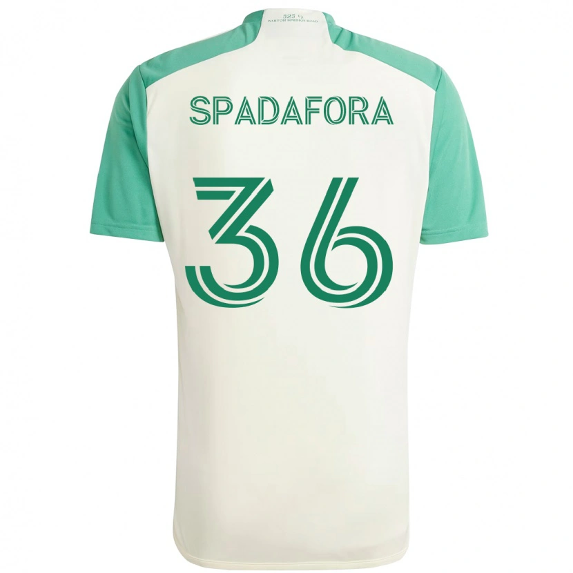 Danxen Niño Camiseta Luke Spadafora #36 Blanco Verde 2ª Equipación 2025/26 La Camisa México