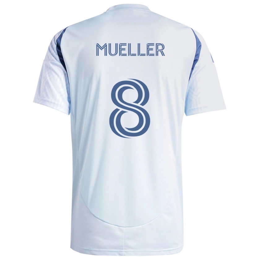 Danxen Niño Camiseta Chris Mueller #8 Rojo Blanco 2ª Equipación 2025/26 La Camisa México