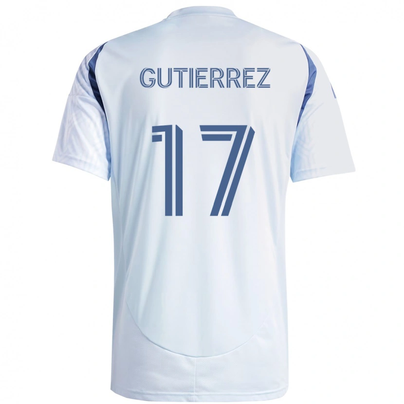 Danxen Niño Camiseta Brian Gutiérrez #17 Rojo Blanco 2ª Equipación 2025/26 La Camisa México