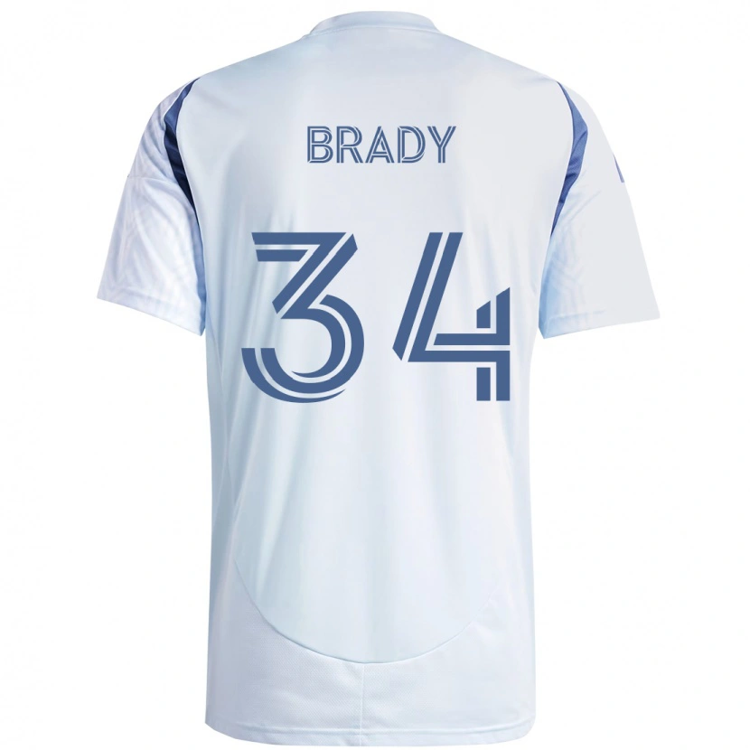 Danxen Niño Camiseta Chris Brady #34 Rojo Blanco 2ª Equipación 2025/26 La Camisa México